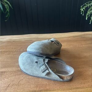 Birkenstock Gray Suede Men's Sandals